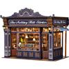 ETKVR Kit Book Nook, Puzzle 3D in Legno Fai-da-te Fermalibri Book Nook Miniatura Casa delle Bambole per Decorazione Libreria, Kit Modello DIY Inserto Booknook Vicolo per Adulti - Notting Hill Stories
