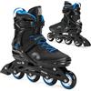 ATTABO Cyclone Fitness Pattini in Linea da Uomo Taglia 41 EU ABEC-7 Ruote in PU 82A Calotta semirigida TPR Freno Comfort Stabilità Vestibilità in tre Fasi Materiali Durevoli Colore Nero-Blu