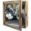 GraduationMall 20x20cm Cornice Shadow Box di Legno Cornice Portafoto con Vetrina,per Cimeli, Bouquet, Medaglie e Foto, Scatola per Ricordi
