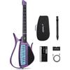 CYBER-G Enya CYBER-G Chitarra Smart senza Corde - Innovativa Silent & E-Guitar con Tasti LED, Drum & Bass, Centinaia di Preset, App per Accordi Interattivi per Imparare, Esercitarsi & Performance - Nero