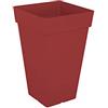 ARTEVASI Vaso Alto Quadrato Capri 50 cm Rosso Scuro