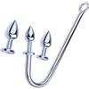 Future of your pleasure Sensual FOPS Set Gancio Anale Metallo 7,2 cm 6,6 cm 5,4 cm ⌀2,7 cm 2,2 cm 1,8 cm - Butt Plug Catena Anale Palline Anali Sex Toys per Donne Uomini Coppie BDSM Stimolazione Variabile A107