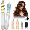 HyAdierTech Air Styler Spazzola Soffiante, Set Spazzola Soffiante 5 in 1, Ferro da riccio Ioni Negativi, Spazzola Lisciante Capelli, Asciugacapelli Con 5 Accessori, 3 Temperature Per Ricciolare Volume