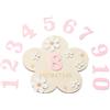 YOKIVE Tappe Mensili, Targhette In Legno Per Annunci Mensili | Ideale Per Regali Per minori, Accessori Fotografici (Fiore 3D, Rosa, 6.3 x 6.3 Pollici)