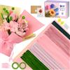 UUEMB Scovolini Colorati per Lavoretti, 400 Pezzi Filo di Ciniglia in 4 Colori per Lavori Fai da Te con Steli dei Fiori Nastro Adesivo Stami Nastro Biglietto D'auguri Carta da Regalo (Rosa)