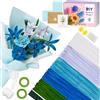 UUEMB Scovolini Colorati per Lavoretti, 400 Pezzi Filo di Ciniglia in 5 Colori per Lavori Fai da Te con Steli dei Fiori Nastro Adesivo Stami Nastro Biglietto D'auguri Carta da Regalo (Blu)