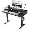 Agilestic Scrivania regolabile in altezza con 2 cassetti 100 x 60 cm Scrivania stabile regolabile in altezza elettricamente,scrivania ergonomica sit-stand,scrivania per computer,Nero