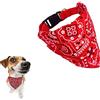 LATRAT Bandana triangolare regolabile per animali domestici, sciarpa per cani, rosso, poliestere, grande