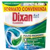 Dixan DISCS 4in1 Classico Detersivo Lavatrice, 60 Lavaggi, Capsule Lavatrice per una Pulizia Profonda del Bucato e Freschezza Igienica per Lavatrice, Rimuove le Macchie da 20°C