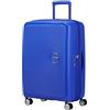 American Tourister Soundbox - Valigia Media Rigida, 67 cm - Trolley con 4 Ruote, Serratura TSA, Espandibile & Leggera, 71.5/81L, (Cobalt Blue)