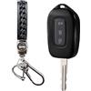 MEDZUK Custodia per Chiave Compatibile con Dacia Spring 2021-2024 2025 Cover Chiave Auto, Guscio Chiave TPU con Portachiavi Accessori Protezione (Nero)