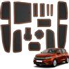 BSTW per 2021-2025 Dacia Sandero III & Dacia Sandero Stepway III Tappetini Antiscivolo per Dacia Sandero Stepway Tappetini in Gomma per Console Centrale, Porta Bicchieri, Scanalatura Porta (Arancione)