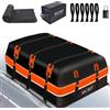 MCBD Borsa da Tetto, 849L Grande Borsa da Tetto Impermeabile a Guscio Morbido con 10 Cinghie Rinforzate 6 Ganci per Porta per SUV Van con/senza Portapacchi, Arancione
