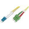 DIGITUS DK-292SCA3LC-03 - Cavo In Fibra Ottica OS2 - 3 m - da SC (APC) a LC (PC) - Duplex - 1/10 Gbit/s - Cavo LAN In Fibra Ottica Monomodale SM - Tipo Di Fibra: 9/125 µ - Giallo (Yellow)