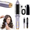 nnOuOnn Spazzola calda senza fili per capelli corti, bigodino rotondo riscaldato e ferro arricciacapelli termico per donne, mini spazzola USB per capelli liscianti portatili, capelli ricci lisci da viaggio