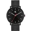 Calvin Klein Orologio con Movimento al Quarzo a Tre Lancette Nero Collezione CK REAL con Cinturino in Acciaio Inossidabile Nero - 25200550