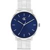 Calvin Klein Orologio con Movimento al Quarzo a Tre Lancette Argentato Collezione CK REAL con Cinturino in Acciaio Inossidabile Argentato - 25200548