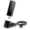 NETGEAR Adattatore WiFi 6E A8000, USB Nighthawk AXE3000, WiFi 6E senza fili per computer portatile o desktop. Velocità WiFi fino a 3 Gb/s. Compatibile per tutte le generazioni di PC