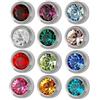 Caflon Surgical Steel 4mm Ear piercing Earrings studs 12 pair Mixed Colors White Metal by Caflon