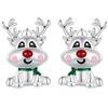 IMINI Orecchini Natalizi in Argento Sterling S925 per Ragazze e Donne Orecchini in Cristallo CZ Orecchini Piccoli con Cervi di Babbo Natale Orecchini Albero di Natale Gioielli di Natale (Cervi di Natale)