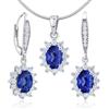 SILVEGO Parure da Donna in Argento 925 con Zaffiro Sintetico Blu Scuro