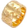 Kuzzoi Anello da uomo (12,5 mm) forgiato a mano, anello da uomo in argento Sterling 925 placcato oro, anello in argento martellato, anello in stile rustico, colore: gold, cod. 0607613120_66