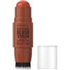 Rimmel London Multi-Tasker Blush'N'Brush Stick, colore modulabile, resistente all'acqua, pennello integrato, scorre facilmente, 8g, 300 NEARLY SUEDE