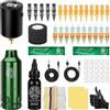 ATOMUS Short Tattoo Pen Kit LCD Tattoo Power Supply Cartridge Rotary Complete Professional Tattoo Machine for Beginners(AT10)