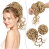 SEGO 2 Pezzi Chignon Coda di Cavallo Extensions Elastico Sintetica Ondulato Veri Coda di Cavallo Extension Parrucchino #F24/613