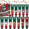 Aifanciey Crema Mani Set 12Pezzi, 10Pezzi Crema Mani Regali Natale Donna, 2 Pezzi Crema per i Piedi Secche e Screpolate, Idratante per uomo (12 Pezzi Rosso)