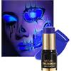 Lestpola UV Body Painting Face Paint Stick, blu scuro neon UV Body Painting Colori Blendable Stick, Lavabile Fluorescente Corpo Colore Viso Pennelli Trucco per Halloween Carnevale Luce Nera, Festa 07
