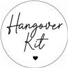 Custom Label Design Ltd Set di 50 adesivi rotondi bianchi Hangover Kit da 45 mm, etichette per bomboniere, matrimoni, compleanni, addii al nubilato, adesivi per gli ospiti