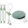 Byezhou Organizer per cuffie in silicone, custodia portatile con fascette, impermeabile, mini sacchetto per auricolari, monete, chiavi, chiavette USB, orecchini, gioielli