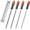 PXRLMYF 4 Pezzi Lima per Motosega Affila Catena Motosega con Impugnatura Lime per Motosega Manico con Guida Affilatura Misure 3,2 mm, 4,0 mm, 4,8 mm, 5,5 mm Adatta per Motosega Fai da Te