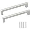 CONPHERON Maniglie per Mobile da Cucina - 160mm Maniglia per Mobili in Acciaio Inox, per Cucina, Armadio, Cassetto, Maniglia Quadrata (Argento)