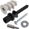 AERZETIX - Kit di fissaggio per cartongesso: 25 tasselli Ø13x22 mm con strumento di posa + 25 viti per legno Ø3,5x25 mm + 25 rondelle larghe M4 + 1 punta a cacciavite a stella T15 (1/4x25 mm)