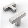 Amerdeco 10 pezzi Pomelli per Mobili Nickel rotto per Mobili da Cucina Pomelli Acciaio Inox per Mobili Piazza maniglie con vite pomelli per cassetti