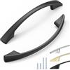 ELEBUILD 6 pezzi, 96 mm, nero opaco, maniglie per armadi, maniglie eleganti da cucina, maniglie per mobili