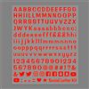 4R Quattroerre.it 1260 Kit Lettere Adesive Componibili Social Media, Rosso Fluo