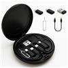 Yewseas Kit Adattatore di Ricarica USB 100W, Adattatore micro US B a USBc, Convertitore Multiporta US B-C a USB 3.0 OTG per Pro Max Plus, Galaxy S25, con Adattatori Micro USB-L e Custodia da Viaggio