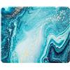 ITNRSIIET Tappetino per Mouse, 26x21cm, Base in Gomma Antiscivolo, Bordi cuciti resistenti, Compatibile con Mouse Ottici, Wireless e Laser, Design Moderno, Marmo Blu Oro