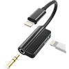 zoyuzan Adattatore 3,5mm Jack Cuffie per Apple iPhone 14 13 12 11 Pro Max 7 8 Plus X SE XR per iPad Air Accessori Lightning Ricarica Aux Cavo Cuffiette Sdoppiatore Auricolari Spinotto Caricabatterie Headphone