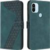 OKZone Cover per Xiaomi Redmi A1 Plus, Custodia in PU Pelle per Xiaomi Redmi A1 Plus, Custodia a Libro Protettiva Folio Portafoglio con Magnetica e Slot per Carte Wallet Case Flip Cover (Verde)