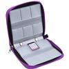 Eco-Fused Custodia per Schede di Memoria - Contiene fino a 44x SD, SDHC, Micro SD, Mini SD e 4X CF - Custodia con 44 Slot (8 Pagine) - per Archiviazione e Viaggi - Panno di Pulizia e Etichette
