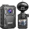 BOBLOV KJ23PRO 2K Fotocamere montate sul corpo, Body Cams Polizia da 256 GB integrata con visione notturna, batteria da 4000 mAh per 15 ore di registrazione, IP66, per forze dell'ordine, sicurezza
