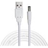 Liwinting 1.5m Cavo Adattatore di Alimentazione USB DC Barrel JACK 5V Caricatore 5.5mm x 2.1mm - Bianco