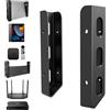 sciuU Supporto Universale da Parete per Laptop, Tablet e TV Box - Compatibile con MacBook, iPad, Surface, Dell, ASUS, HP - Staffa Verticale per Dispositivi fino a 35mm, Fissaggio con Viti o Adesivo