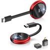TIMBOOTECH HDMI Wireless Trasmettitore e Ricevitore 4K/5.8G, HDMI Senza Fili Wireless Transmitter Receiver Estensore, Audio Video per Laptop/TV Box/USBC/Camera/PS a HDTV/Monitor/Proiettore 165FT/50M