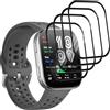 Jaavkkma 4 Pezzi Pellicola Protettiva per Amazfit Bip 6 46mm Vetro Temperato, Anti-graffio/HD, 3D Curva Protezione Schermo per Amazfit Bip 6 46mm - PMMA Film Protettivo Composito