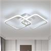 Osairous Plafoniera LED Soffitto 42W 4700LM, Lampada da Soffitto Quadrata Moderna Bianco, Plafoniera in Acrilico per Camera da Letto Soggiorno Cucina Studio Ufficio, 6500K Luce Bianca Fredda, 64CM